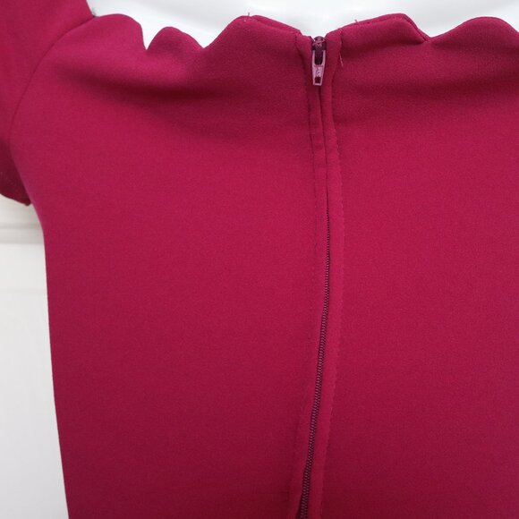 Size 1/2 Junior Wine Colored Off Shoulder Party/Church Dress - Picture 5 of 7